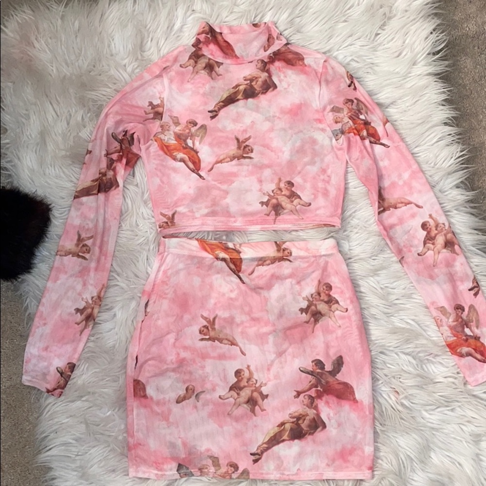 Mesh Cherub Two-Piece Set